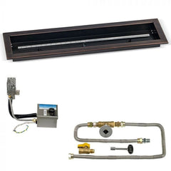 American Fire Glass OB-LCBSIT Oil Rubbed Bronze Linear Drop-In Pan with S.I.T. System