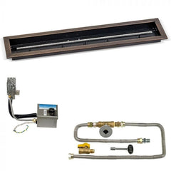 American Fire Glass OB-LCBSIT Oil Rubbed Bronze Linear Drop-In Pan with S.I.T. System