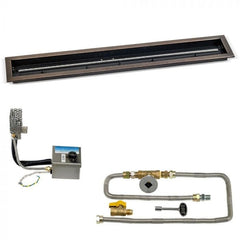 American Fire Glass OB-LCBSIT Oil Rubbed Bronze Linear Drop-In Pan with S.I.T. System