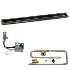 American Fire Glass OB-LCBSIT Oil Rubbed Bronze Linear Drop-In Pan with S.I.T. System