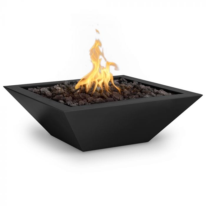 The Outdoor Plus Maya Fire Bowl Powder Coated Black Finish with White Background