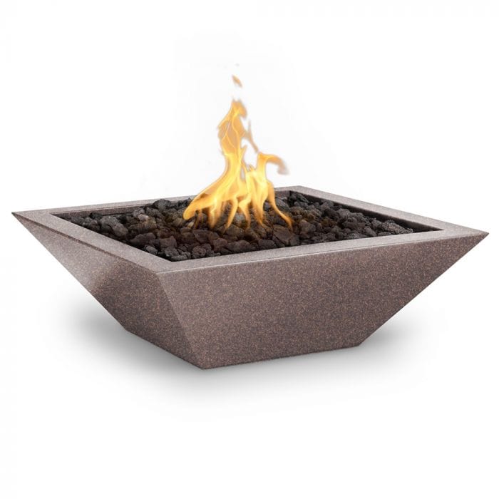 The Outdoor Plus Maya Fire Bowl Powder Coated Java Finish with White Background