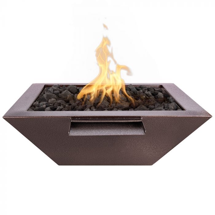 The Outdoor Plus Maya Fire and Water Bowl Powder Coated Copper Vein Finish with White Background