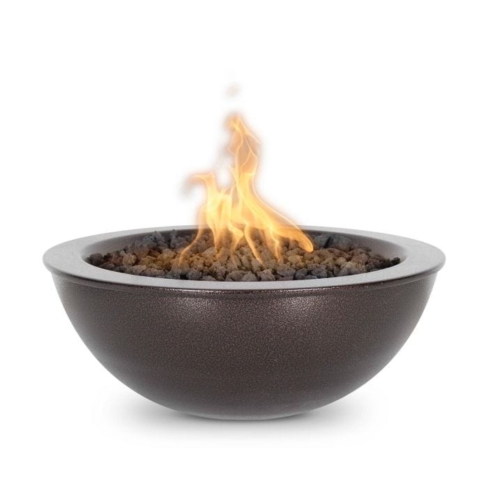 The Outdoor Plus 27-inch Sedona Fire Bowl Copper Finish with White Background