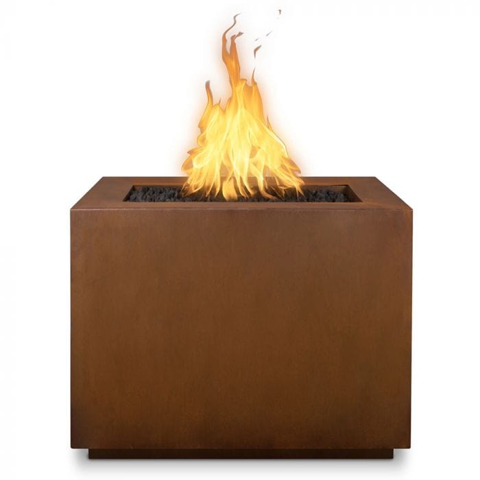 The Outdoor Plus Forma Fire Pit Corten Steel Finish with White Background