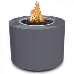 The Outdoor Plus Beverly Fire Pit Powder Coat Grey Finish with White Background
