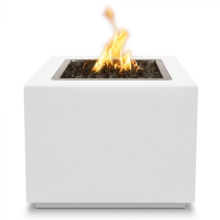 The Outdoor Plus Forma Fire Pit White Finish with White Background