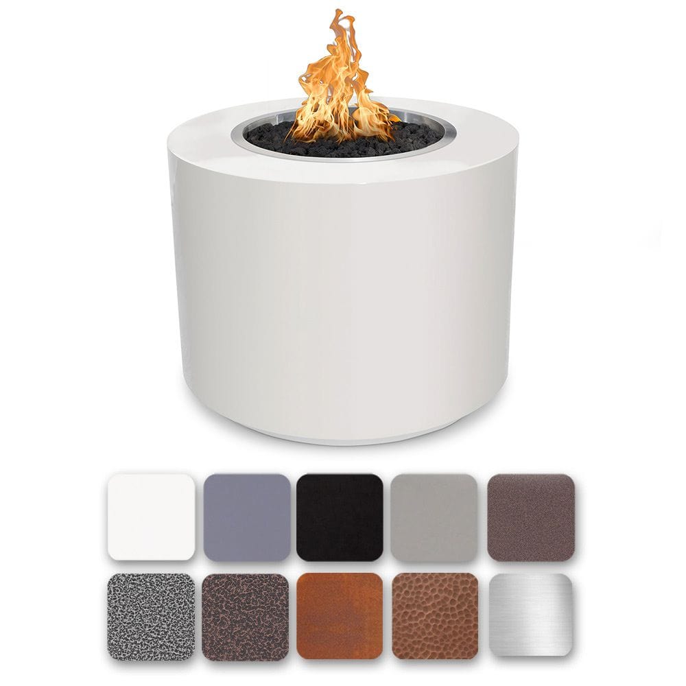 The Outdoor Plus Beverly Fire Pit Powder Coated White Finish with Different Finish Color