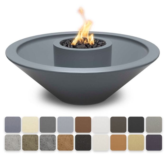 The Outdoor Plus 48-inch Cazo Fire & Water Bowl Grey Finish with Different Finish
