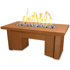 The Outdoor Plus Alameda Fire Table Corten Steel with White Background