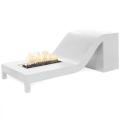 The Outdoor Plus Alto Fire Pit Hammered Copper White Finish with White Background
