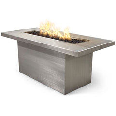 The Outdoor Plus Bella Linear Fire Pit Stainless Steel with White Background