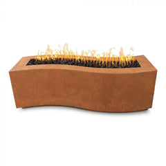 The Outdoor Plus Billow Fire Pit Corten Steel Finish with White Background