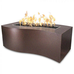 The Outdoor Plus Billow Fire Pit Powder Coated Java Finish with White Background