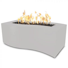 The Outdoor Plus Billow Fire Pit Powder Coated Pewter Finish with White Background