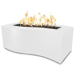 The Outdoor Plus Billow Fire Pit Powder Coated White Finish with White Background