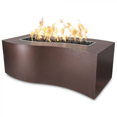 The Outdoor Plus Billow Fire Pit Powder Coated Copper Vein Finish with White Background