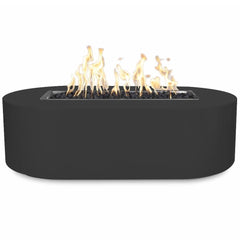 The Outdoor Plus Bispo Fire Pit Powder Coated Black Finish with White Background