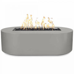 The Outdoor Plus Bispo Fire Pit Powder Coated Pewter Finish with White Background