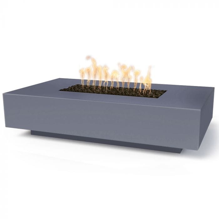 The Outdoor Plus Cabo Fire Pit Linear Grey Finish with White Background
