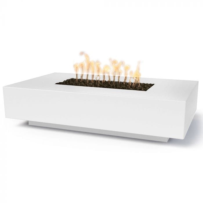 The Outdoor Plus Cabo Fire Pit Linear Limestone Finish with White Background