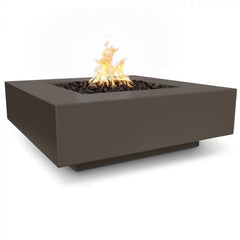 The Outdoor Plus Cabo Fire Pit Square Chocolate Finish with White Background