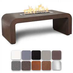 The Outdoor Plus Calabasas Firetable Stainless Steel with Different Finish Color