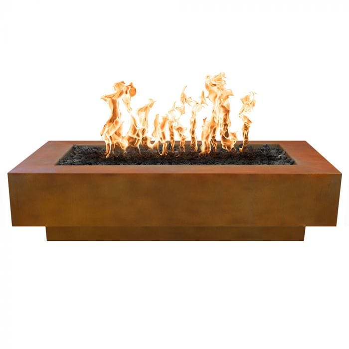 The Outdoor Plus Coronado Fire Pit Corten Steel Finish with White Background