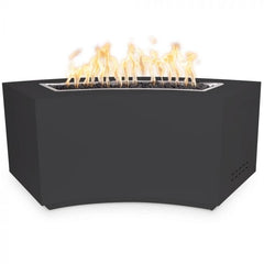 The Outdoor Plus Dixie Fire Pit Powder Coated Black Finish with White Background