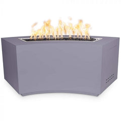 The Outdoor Plus Dixie Fire Pit Powder Coated Grey Finish with White Background