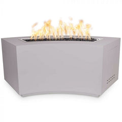 The Outdoor Plus Dixie Fire Pit Powder Coated Pewter Finish with White Background