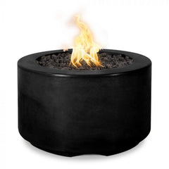 The Outdoor Plus 32x18-inch Florence Fire Pit Black Finish with White Background