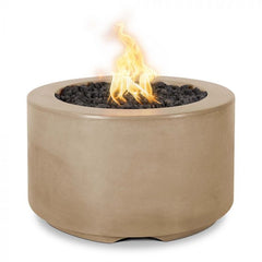 The Outdoor Plus 32x18-inch Florence Fire Pit Brown Finish with White Background