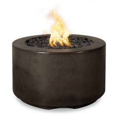 The Outdoor Plus 32x18-inch Florence Fire Pit Chocolate Finish with White Background