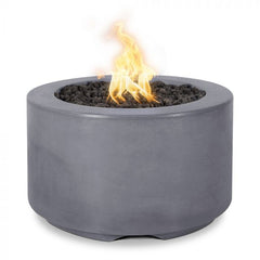 The Outdoor Plus 32x18-inch Florence Fire Pit Grey Finish with White Background