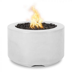 The Outdoor Plus 32x18-inch Florence Fire Pit Limestone Finish with White Background