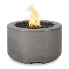 The Outdoor Plus 32x18-inch Florence Fire Pit Natural Grey Finish with White Background