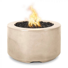The Outdoor Plus 32x18-inch Florence Fire Pit Vanilla Finish with White Background