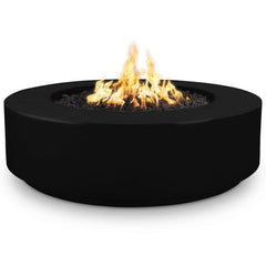 The Outdoor Plus 42x18-inch Florence Fire Pit Black Finish with White Background