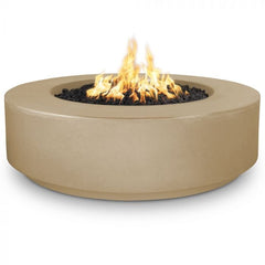 The Outdoor Plus 42x18-inch Florence Fire Pit Brown Finish with White Background