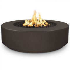The Outdoor Plus 42x18-inch Florence Fire Pit Chocolate Finish with White Background