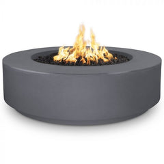 The Outdoor Plus 42x18-inch Florence Fire Pit Grey Finish with White Background