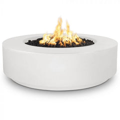 The Outdoor Plus 42x18-inch Florence Fire Pit Limestone Finish with White Background