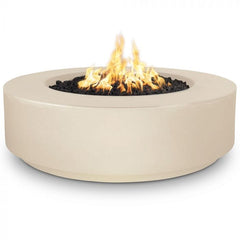 The Outdoor Plus 42x18-inch Florence Fire Pit Vanilla Finish with White Background
