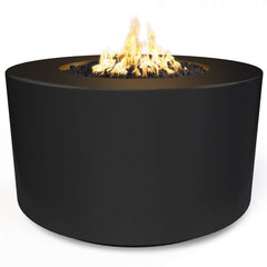 The Outdoor Plus 42x24-inch Florence Fire Pit Black Finish with White Background