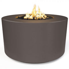 The Outdoor Plus 42x24-inch Florence Fire Pit Chestnut Finish with White Background