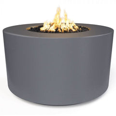 The Outdoor Plus 42x24-inch Florence Fire Pit Grey Finish with White Background