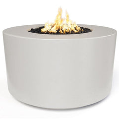 The Outdoor Plus 42x24-inch Florence Fire Pit Limestone Finish with White Background