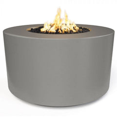 The Outdoor Plus 42x24-inch Florence Fire Pit Natural Grey Finish with White Background