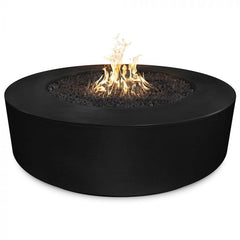 The Outdoor Plus 54x20-inch Florence Fire Pit Black Finish with White Background